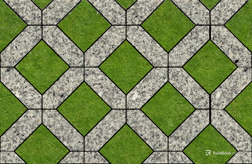 grass-planting brick texture