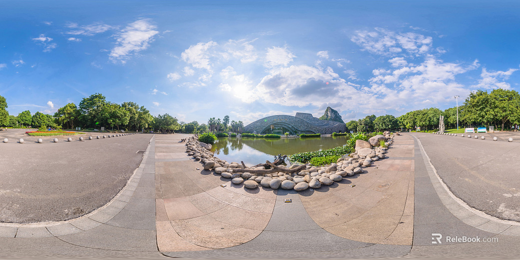 HDR City Eco Park Panorama texture