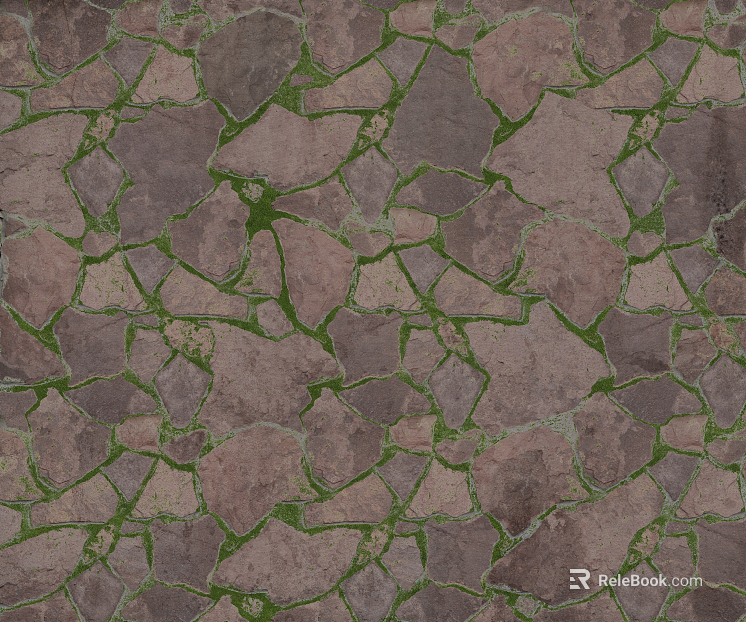 grass-planting brick texture