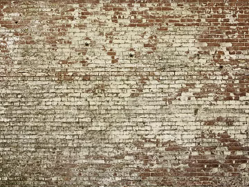 brick wall red brick dilapidated 3d model