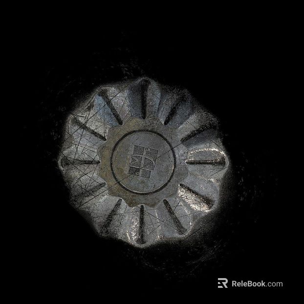 Silver gray old metal wheel hub cover texture