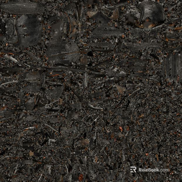 Deep Ash Carbon Burned Wood Wall Decoration texture