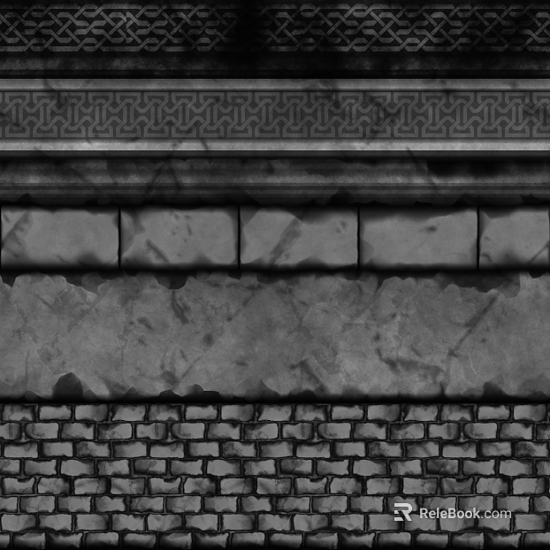 Dark gray retro masonry building exterior wall texture