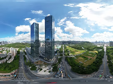 HDR urban ecological greening panorama texture (ID:ffach192603)