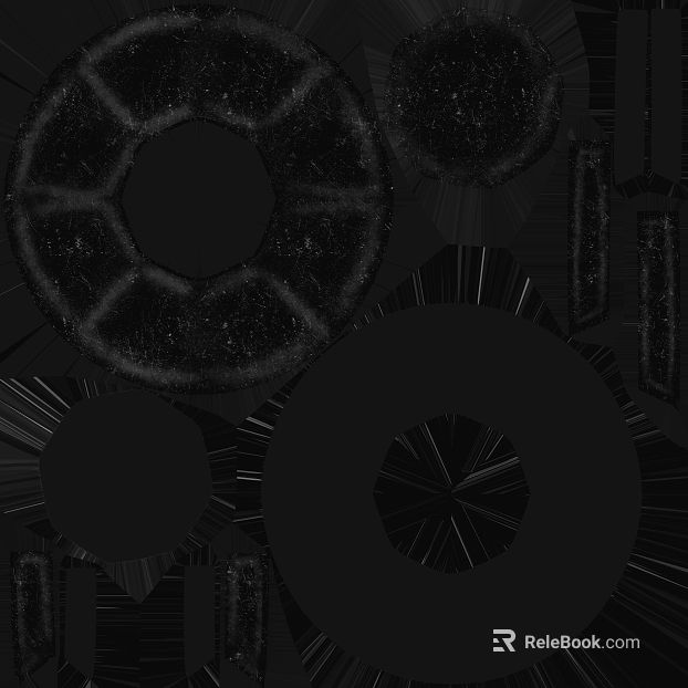 Black distressed metal decorative elements texture