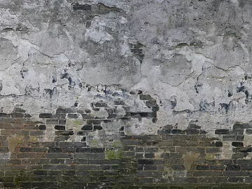 Grey black dilapidated brick wall building exterior wall texture (ID:ffaeh262386)