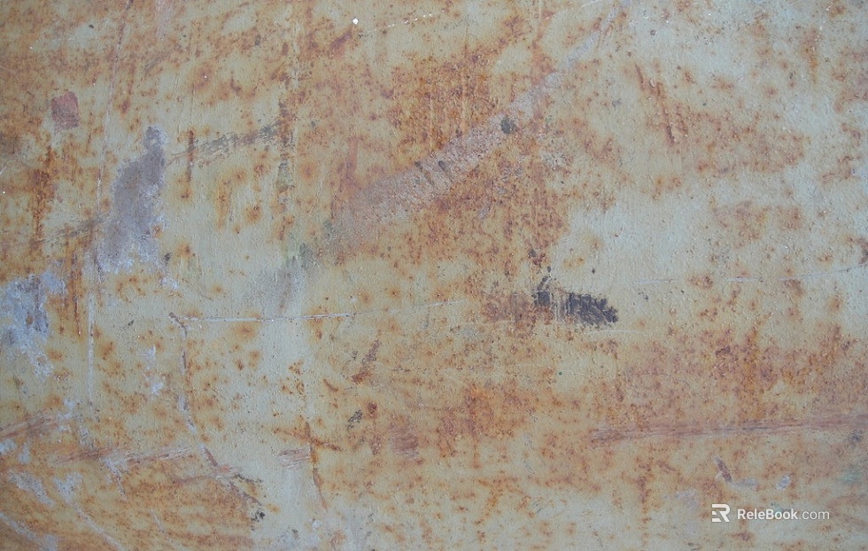 Yellow brown distressed metal wall finish texture