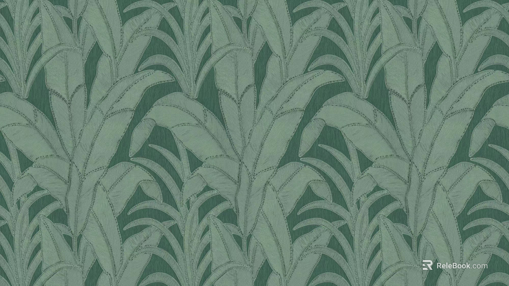 French Style Light Luxury Green Leaf Textured Wall Cloth texture
