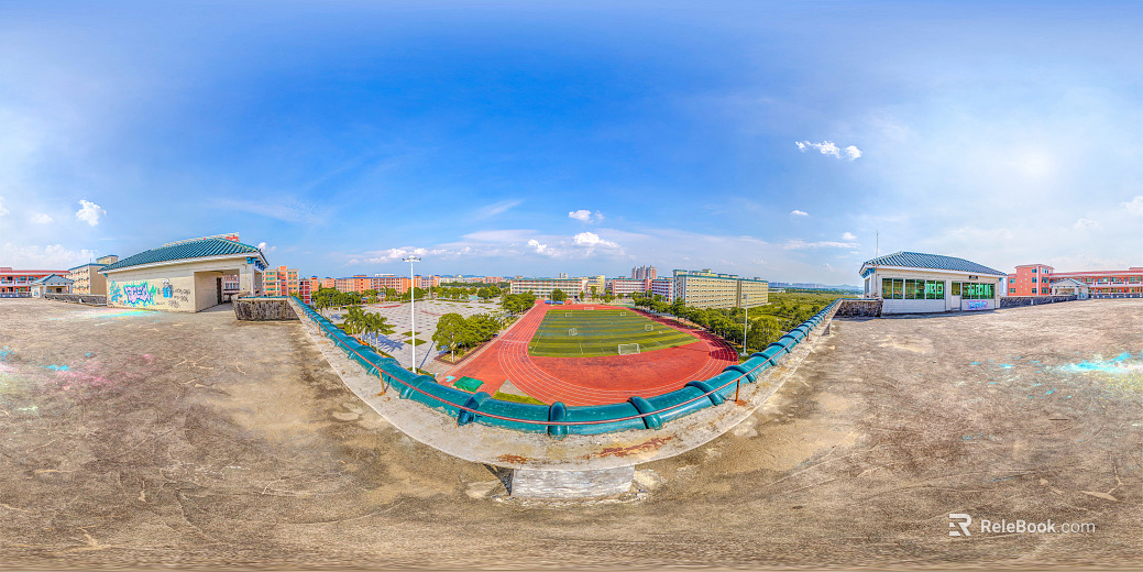 School Playground Square Daytime Sunny Day HDR texture