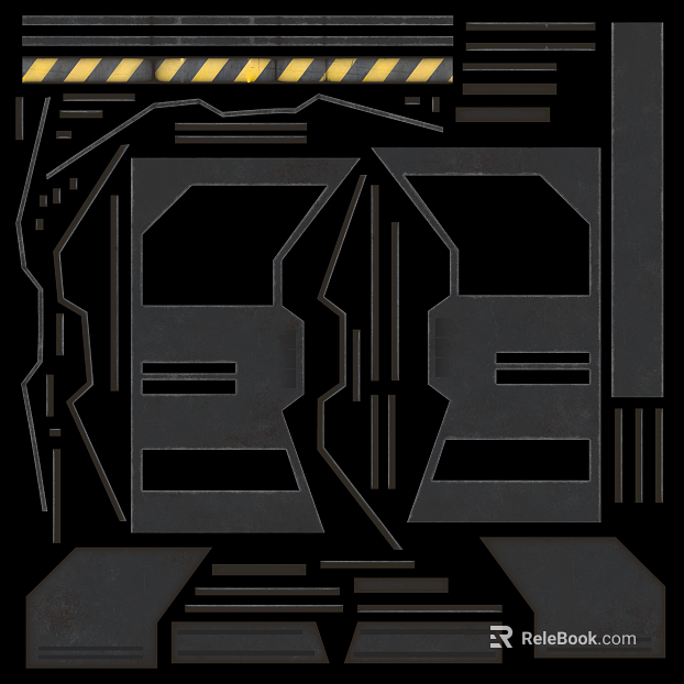 Industrial Wind Dark Grey Metal Door Hatch texture