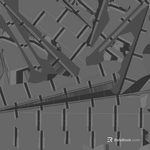 Gray Tone Black and White Bump Industrial Wind Map texture