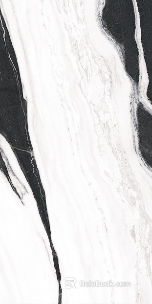 Black and white flowing-water pattern marble wall cladding stone texture