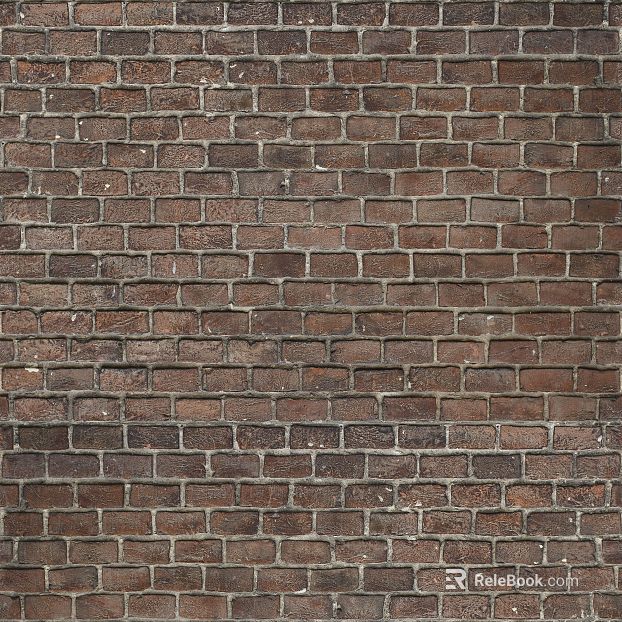 Dark brown brick wall building exterior texture