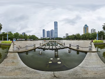HDR Daytime Park Panorama texture (ID:ffach531303)