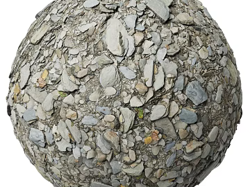 Gravel PBR texture (ID:ffach509181)