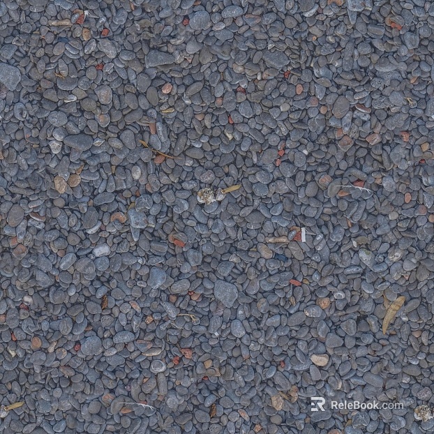 Dark gray cobblestone courtyard ground texture