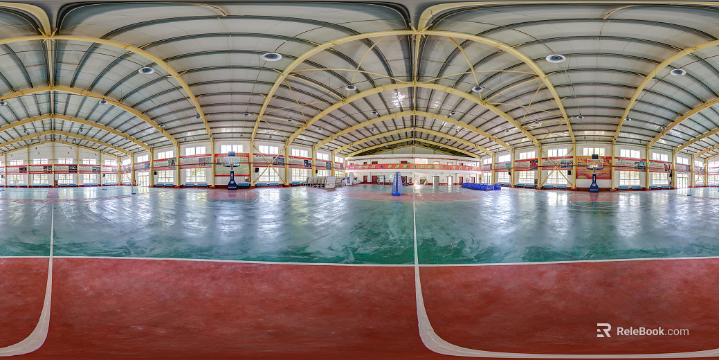 HDR indoor public scene basketball court texture