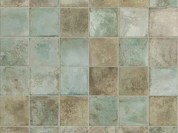 French Middle Square Brick Green Multi-faceted Antique Brick Kitchen and Bathroom Tile texture (ID:ffaeh063964)