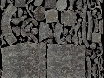 Dark gray dilapidated rock decorative elements texture (ID:ffaeh153596)