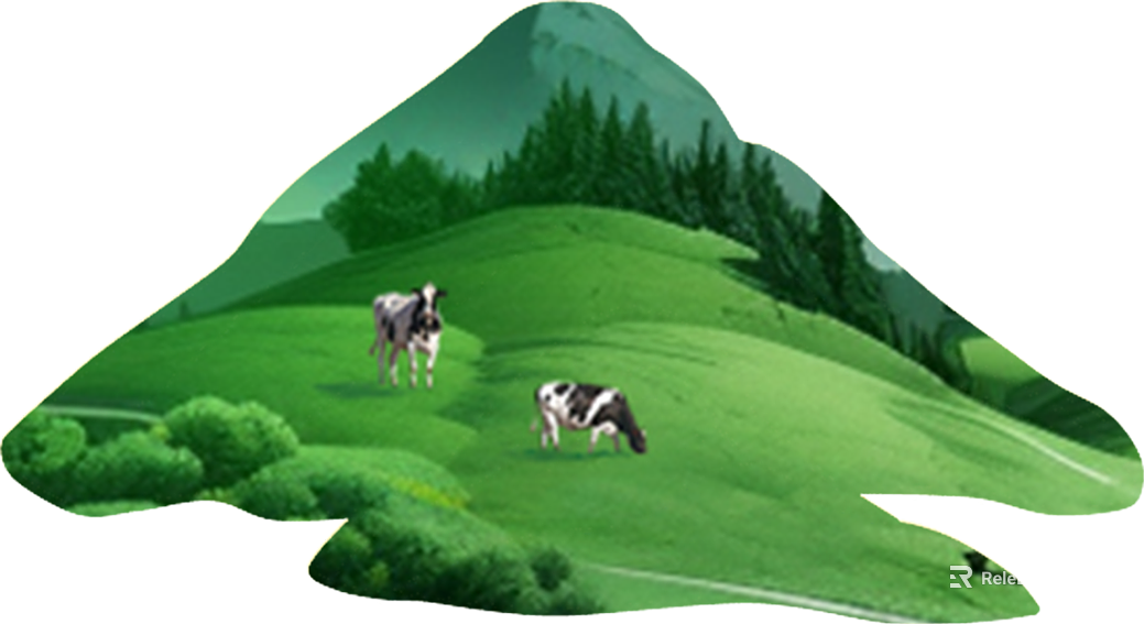 Green Ranch Cow Wild Scene texture