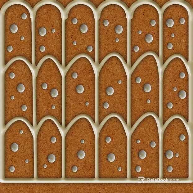 Brown yellow gingerbread art brick background wall texture