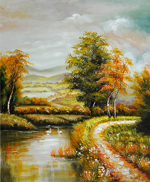 landscape painting texture