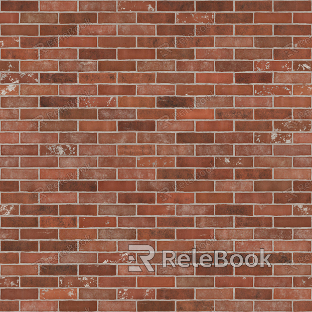 A textured brick wall in shades of red and orange, featuring uneven surfaces and cracks, creating a rustic and aged appearance.