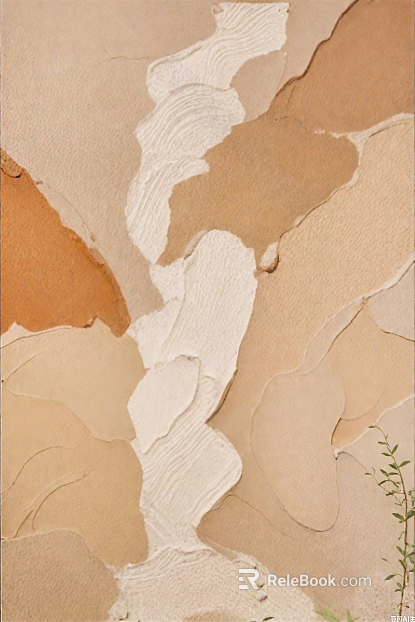 Silent Wind Rice Brown Art Paint Wall Surface texture