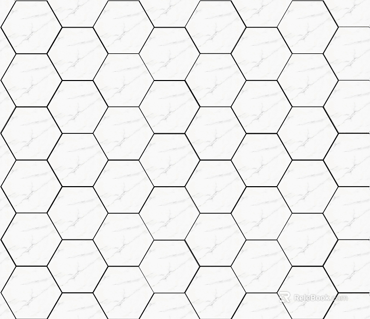Hexagonal brick black and white brick hexagonal seamless texture