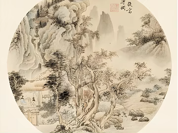 Chinese Landscape Painting Chinese Ink Painting texture (ID:ffach178456)