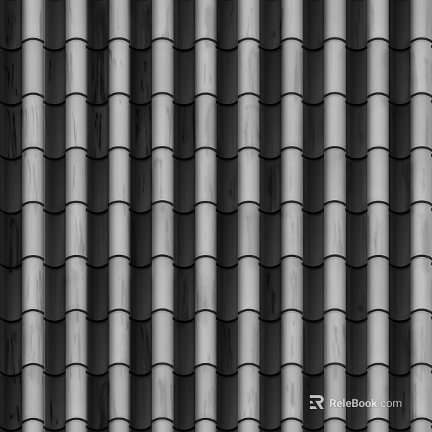 Black gray antique roof tiles texture