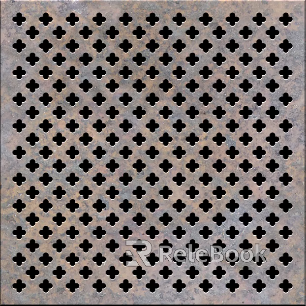 Perforated plate metal texture