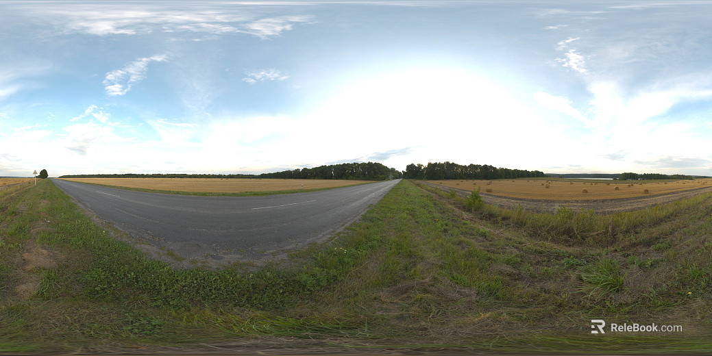 Outdoor Field Road Sunrise HDR texture