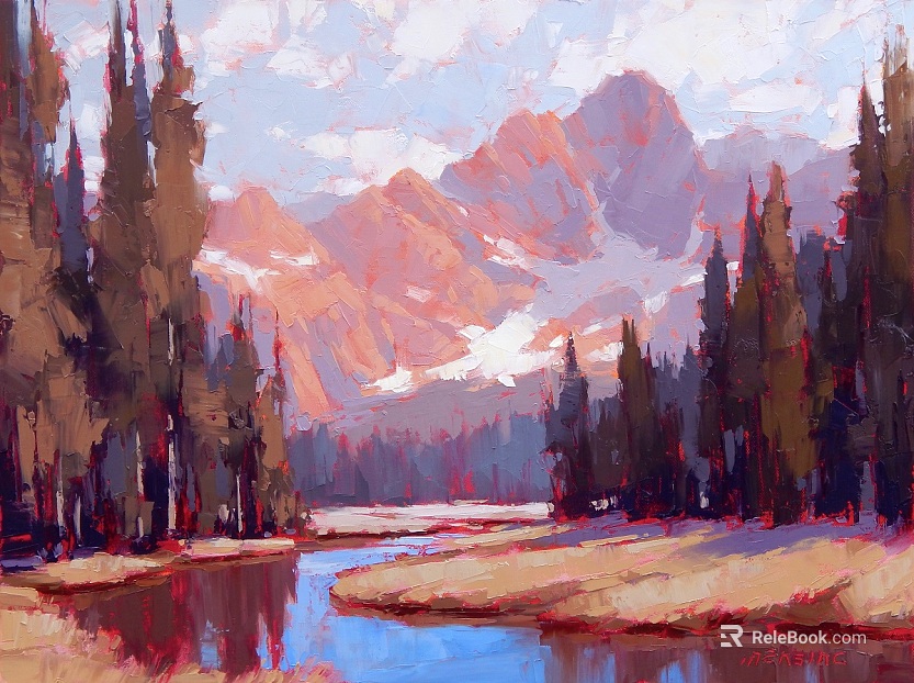 landscape painting texture