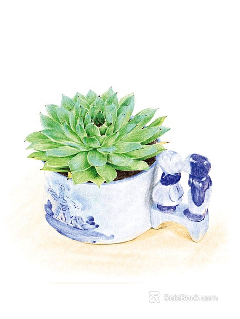 Plant painting texture