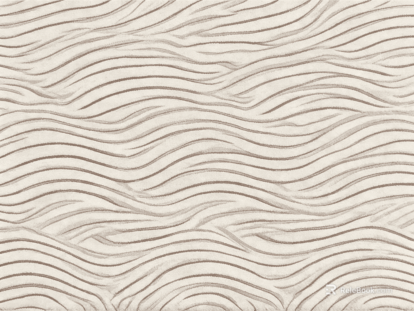 Beige wavy-line carpet texture