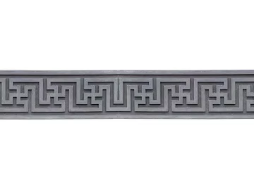 Green gray Chinese brick wall waist line 3d model