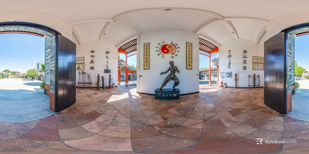 Indoor Martial Arts Hall Sunny Day hdr texture