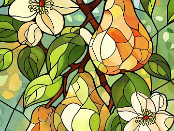 Art Flower Pattern Stained Glass texture (ID:ffach371870)