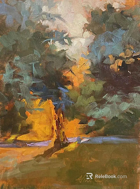 Modern Retro Abstract Texture Painting texture