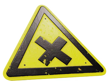 Road sign PBR 3d model