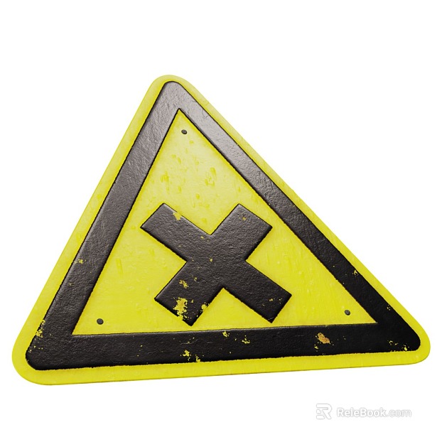 Road sign PBR texture