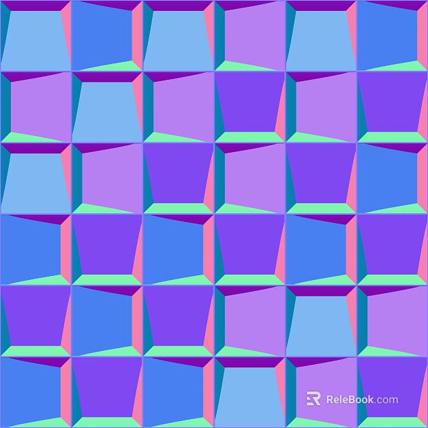 Purple blue geometric art brick background wall texture