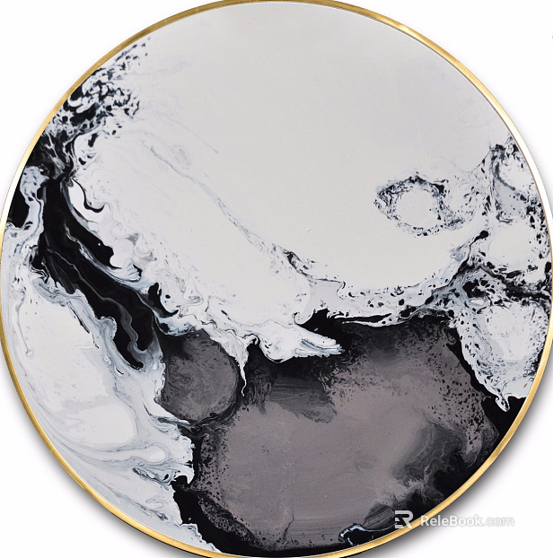 circle frame painting texture