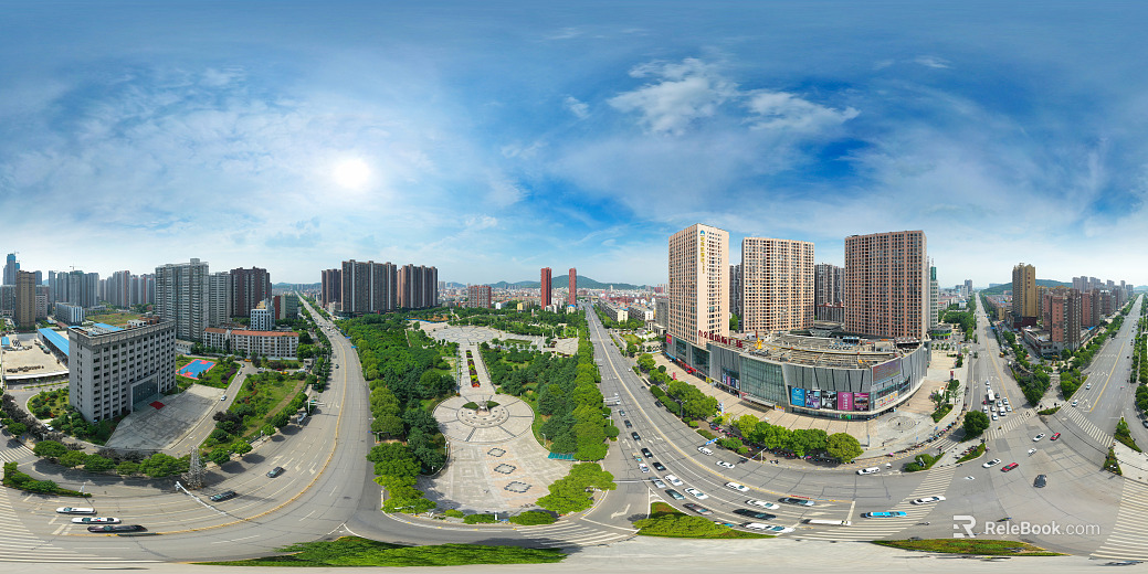 HDR urban ecological greening panorama texture