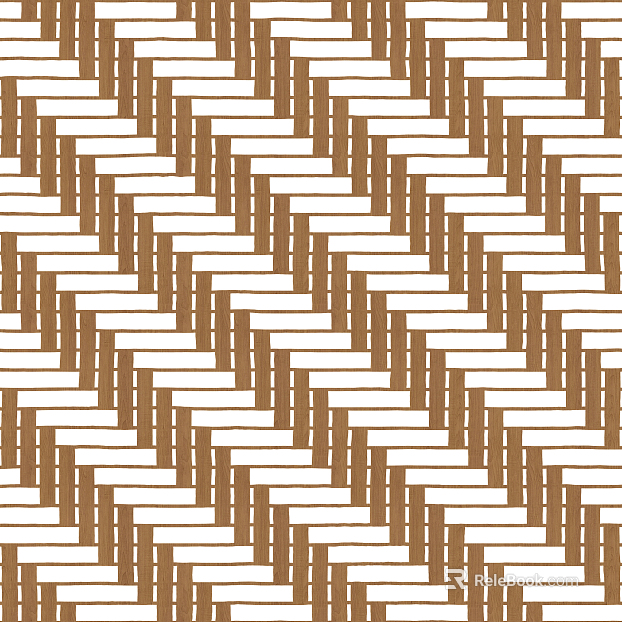 Curry color fish bone wooden panel texture