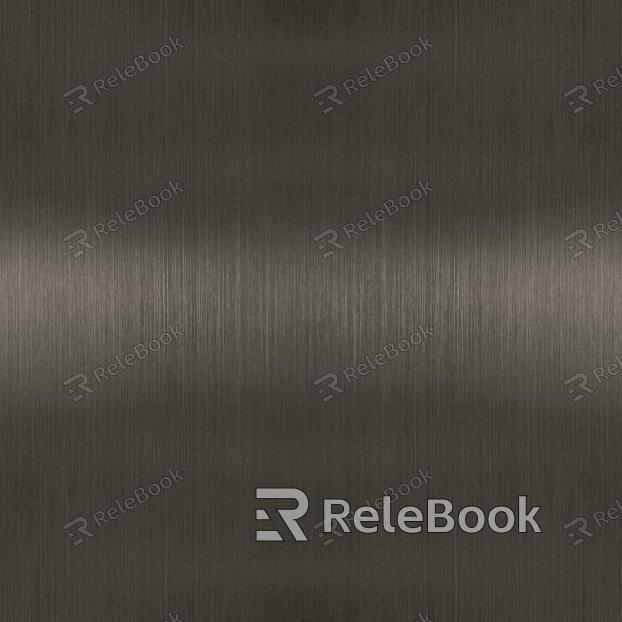 Brushed metal texture, characterized by fine, linear scratches on a metallic surface, creating a smooth, reflective sheen with a subtle industrial aesthetic.