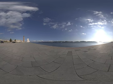 Seaside City Pier Dusk HDR texture (ID:ffabg01901)