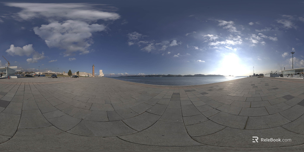 Seaside City Pier Dusk HDR texture
