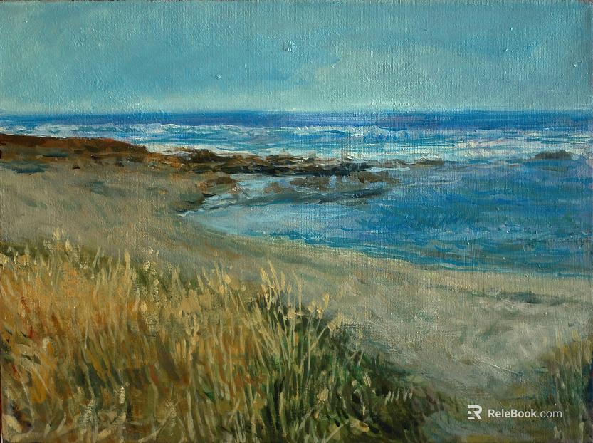Decorative painting, landscape oil painting texture